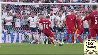 ○Mikkel Damsgaard 🇩🇰 ● Miraculous goal against England in the semifinals of the European Cup [upl. by Pruchno]