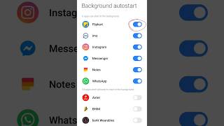 How to off background autostart apps in Xiaomi Redmi shorts [upl. by Ydorb]