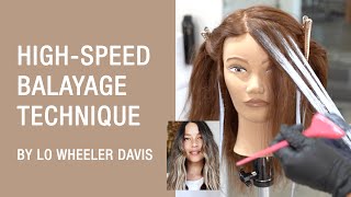 HighSpeed Balayage Technique by Lo Wheeler Davis  Kenra Color [upl. by Abba]