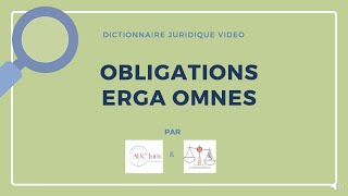 OBLIGATIONS ERGA OMNES  droit international public 🔤 [upl. by Asirral]