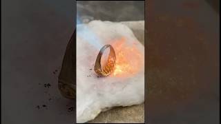 ring 💍 making  gold ring making ring making viralreels jewelry gold [upl. by Duhl]