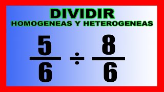 ✅👉Division de Fracciones Homogeneas y Heterogeneas [upl. by Nahn857]