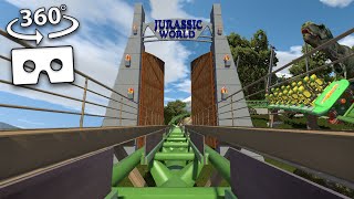 Dinosaur Roller Coaster in 360° VR 4K 60FPS [upl. by Maharg591]