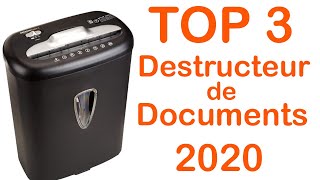 TOP 3  Meilleur Destructeur de Documents à Coupe Croisée 2020 [upl. by Geralda]