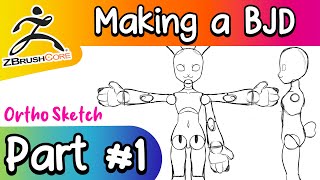 PART 1  Making a Ball Jointed Doll in ZBrushCORE [upl. by Teodoor]