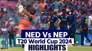 Netherlands vs Nepal T20 World Cup 2024 Match Highlights  NED vs NEP 2024 Highlights [upl. by Ayrotal]