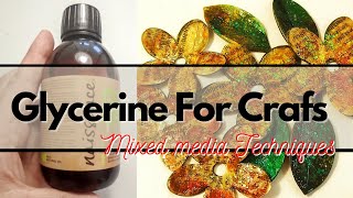 Glycerine For Crafters How To Use Glycerine For Embossing [upl. by Skoorb]