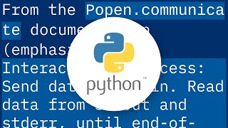 How to run Pythons subprocess and leave it in background [upl. by Adeuga]