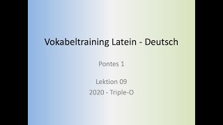 Lerne mal Latein Pontes Lektion 09 [upl. by Bartlett768]