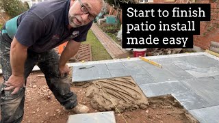 Easy setting levels for your patio slatetile leveling tips gardendesign [upl. by Llimaj]