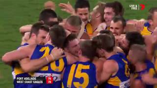 Port Adelaide v West Coast  First Elimination Final 2017  Last Two Minutes  AFL [upl. by Holbrooke]