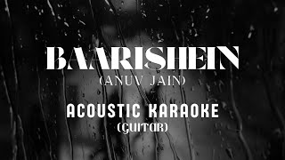 Baarishein  Anuv Jain Acoustic Guitar Karaoke  lyrics [upl. by Helene]