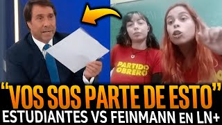 ¡ESTUDIANTE SE CRUZO con FEINMANN en DEFENSA DE LA FACULTAD [upl. by Notsruht]