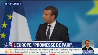 Emmanuel Macron sur lEurope  La Sorbonne [upl. by Aicelav256]