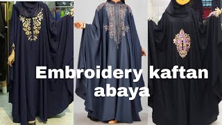 latest EMBROIDERY womenIrani Burqa Irani kaftan abaya designbutterfly abaya [upl. by Publias]