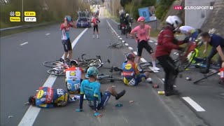 Résumé A travers la Flandre 2024  Matteo Jorgensen impressionnant  Violente Chute  Cyclisme [upl. by Melentha505]