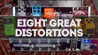 That Pedal Show – 8 Great Distortions Boss ZVEX Bogner Thorpy MI Audio Suhr amp Keeley [upl. by Ailalue]