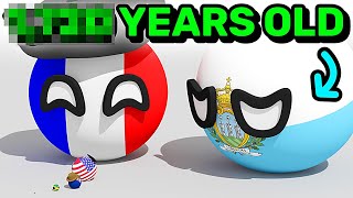 COUNTRIES SCALED BY AGE  Countryballs Animation [upl. by Brigette]