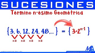 Término nésimo Sucesión  Progresión Geométrica [upl. by Imojean]