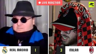 REAL MADRIDMILAN 13 LIVE REACTION  TIFOSI MILANISTI vs GUFI  TIFOSIAMO [upl. by Aryl]