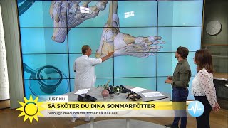 Så lindrar du ömma fötter  Nyhetsmorgon TV4 [upl. by Kyd]