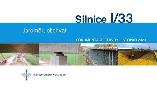 I33 Jaroměř obchvat dokumentace stavby 112023 [upl. by Hwang]