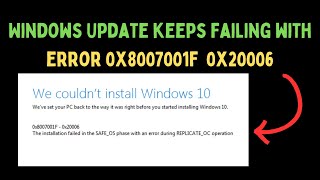 How to Fix Windows Update Error 0x8007001F – 0x20006 on Windows 11 [upl. by Duwad]