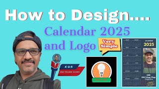 How to design Calendar 2025 in Canva App l KGR USA Telugu Vlogs is live Photo editing tutorial [upl. by Mlawsky]