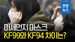 생존템 미세먼지 마스크 KF99와 KF94 무슨 차이  연합뉴스 Yonhapnews [upl. by Sager320]