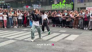 1MILLION DANCE Yoojung Lee x Tina Boo BLACKPINK Typa Girl 뉴욕 타임스퀘어 NY Times Square 20230719 [upl. by Ogdon]