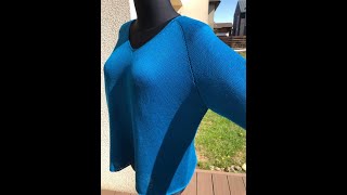 Simple Sweater with Raglan sleeves Part1 lucraftspatterns [upl. by Rollins874]