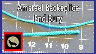 How to make AmsteelDyneemaZingit Backsplice End Bury for Hammock Whoopie Slings [upl. by Ilehs]