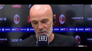 PIOLI saluta emozionato post Milan Salernitana 33 con lacrime😭 [upl. by Sidnac]