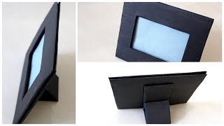 How to make photo frame standDIY Photo frame with stand using Cardboardphoto frame making at home [upl. by Celestyna]