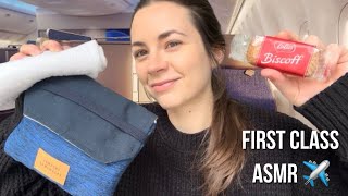 ASMR • First Class Flight Attendant Roleplay 🛩️🍪 [upl. by Linzy]