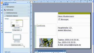 Kurz und bündig Erstellen von Visitenkarten mit Microsoft Office Publisher 2007 [upl. by Pubilis]