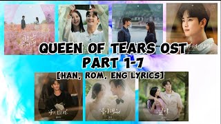 PLAYLIST QUEEN OF TEARS OST PART 17 with Han Rom Eng lyrics  KDRAMA 2024 [upl. by Yenruoj]