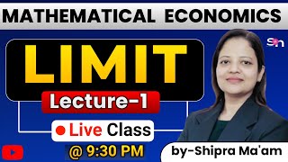 Introduction to Mathematical Economics  1Mathematical economics UG PGLimit and Function [upl. by Atiral]