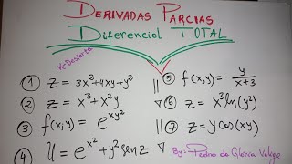 Derivadas Parciais e Diferencial total Função de Diversas Variáveis [upl. by Gordy852]