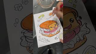 Ai hamburger 🍔 hong hamburger burger burgers painting coloring colors art paper [upl. by Teiv]