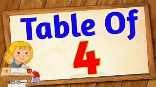 Table of 4 Rhythmic Table of Four Learn Multiplication Table of 4 x 1  4  KidsEntertainmenttv [upl. by Shantha]