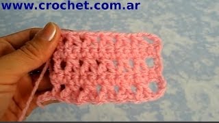 PUNTO fantasía en tejido crochet o ganchillo Nº 7  tutorial paso a paso Moda a Crochet [upl. by Sena]