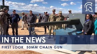 First public firing of 50mm XM913 chain gun [upl. by Boiney]