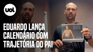 Eduardo Bolsonaro lança calendário com fotos de Jair incluindo a sem camisa ‘Trajetória vitoriosa’ [upl. by Ajnotal783]