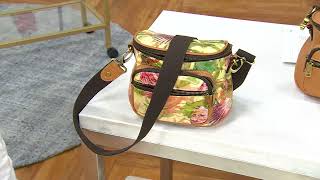 Patricia Nash Leather Argentiera Camera Crossbody on QVC [upl. by Hadwyn]