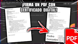 Cómo FIRMAR un DOCUMENTO PDF con CERTIFICADO DIGITAL [upl. by Erdman]