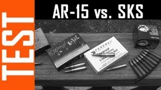 AR15 vs SKS  Barrier Penetration Test [upl. by Edobalo736]