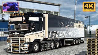 Scania 164L 580 V8 in Promods  Heilbronn  Arnhem  ETS2 Gameplay 4K  wheel cam [upl. by Hsur]