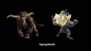 Monster Hunter Large Monster Roar Comparison Original VS World [upl. by Devaj732]