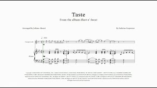 Taste  Sabrina Carpenter  TRUMPET IN Bb AND PIANO SHEET MUSIC PDF  Arrangify [upl. by Frederick]